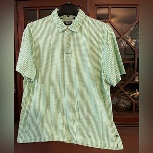 Chaps  green plaid 3 button polo -size 2XL